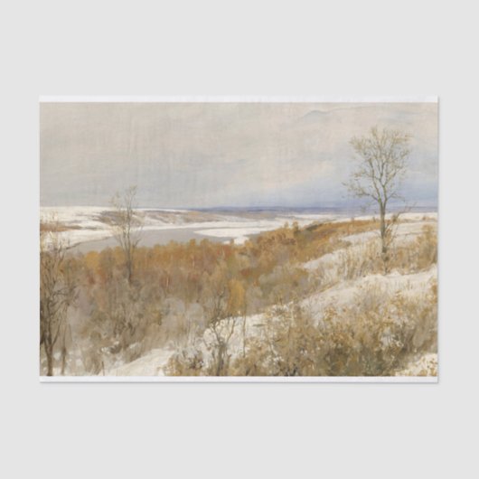 Noordelijk landschap, Vasili Dmitrijevitš Polenov Tissuepapier (Voorkant)