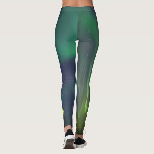 noordelijk licht, aurora borealis leggings (Achterkant)