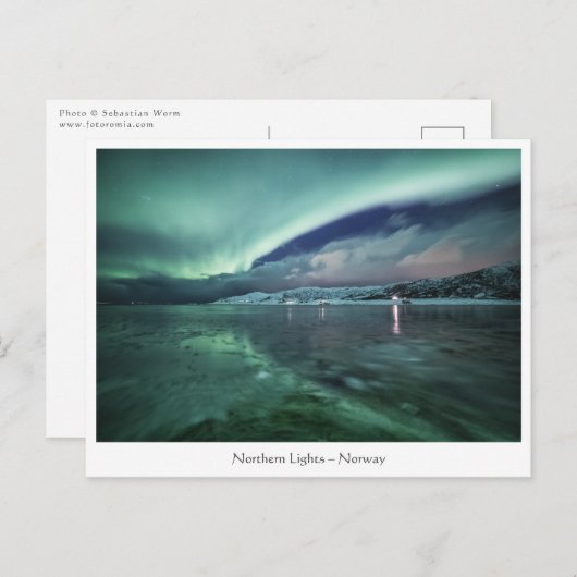 noordelijk licht briefkaart (Voorkant / Achterkant)