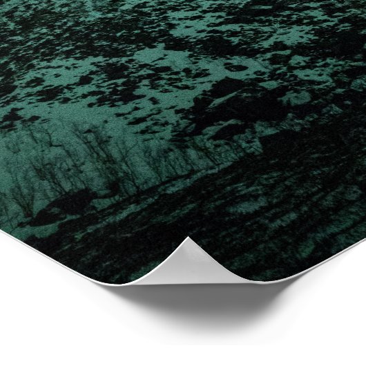 Noordelijk licht in het Poster Noorwegen (Hoek)