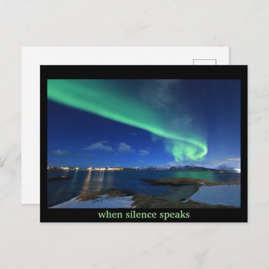 Noordelijk licht met prijsopgave briefkaart (Voorkant / Achterkant)