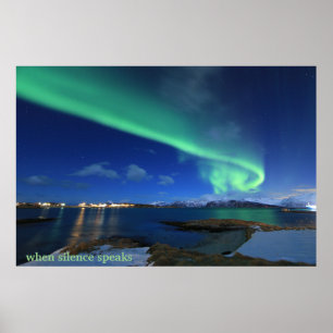 Noordelijk licht met prijsopgave poster