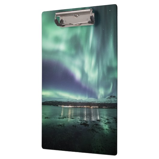 Noordelijk licht op de Fjord Klembord (Links)