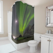 noordelijk lichtS | Haukland Beach Island Douchegordijn (In situ)