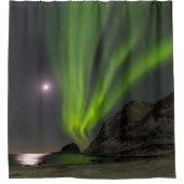 noordelijk lichtS | Haukland Beach Island Douchegordijn (Voorkant)