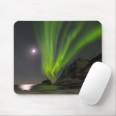 noordelijk lichtS | Haukland Beach Island Muismat (Met muis)