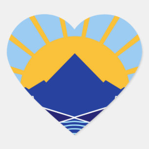 noordelijk macedonië embleem hart sticker