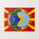 noordelijk macedonië embleem legpuzzel (Horizontaal)