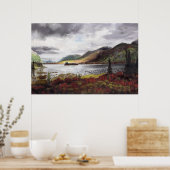 Noordelijk meer in de herfst: 36X24 Poster (Keuken)