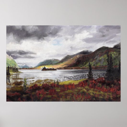 Noordelijk meer in de herfst: 36x24 Print (Voorkant)