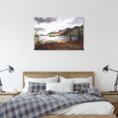 Noordelijk meer in de herfst: Canvas Standaard (Insitu (Slaapkamer))