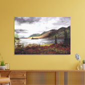 Noordelijk meer in de herfst: Canvas Standaard (Insitu (Woonkamer))