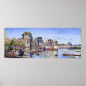 Noordelijk paleis in de haven van padmini , India Poster (Voorkant)