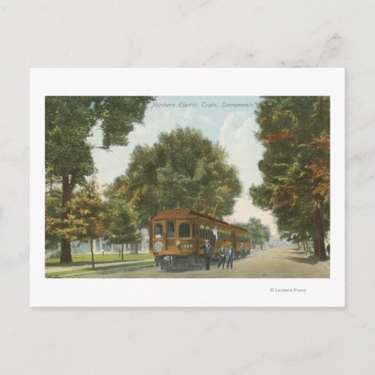 Noordelijk station van de elektrische spoorweg 2 briefkaart (Voorkant)