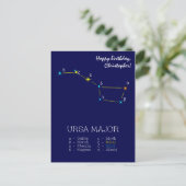 Noordelijk sterrenbeeld Grote Beer Briefkaart (Staand voorkant)