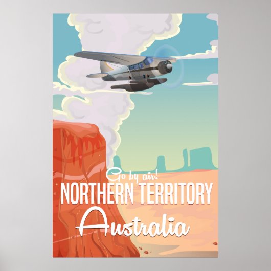noordelijk territorium Australië reis cartoon Poster (Voorkant)