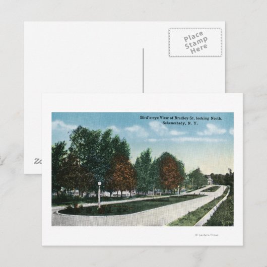 Noordelijk Uitzicht van Bradley Street Briefkaart (Voorkant / Achterkant)