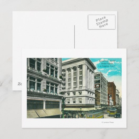 Noordelijk Uitzicht van Broadway vanaf achtste Briefkaart (Voorkant / Achterkant)