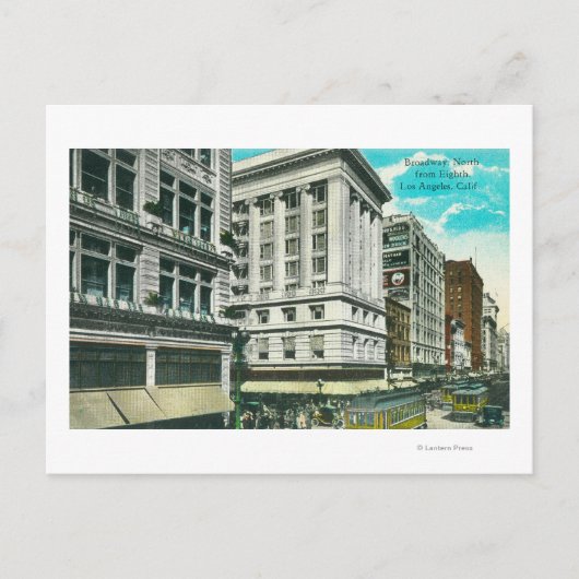 Noordelijk Uitzicht van Broadway vanaf achtste Briefkaart (Voorkant)