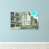 Noordelijk Uitzicht van Broadway vanaf achtste Canvas Afdruk (Insitu (Houten vloer))