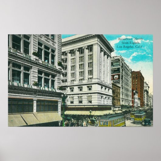 Noordelijk Uitzicht van Broadway vanaf achtste Poster (Voorkant)