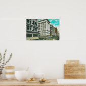 Noordelijk Uitzicht van Broadway vanaf achtste Poster (Keuken)