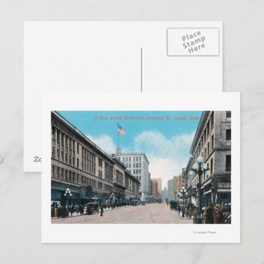 Noordelijk Uitzicht van de 2e eeuw aan de Universi Briefkaart (Voorkant / Achterkant)