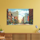 Noordelijk Uitzicht van de hoofdstraat Canvas Afdruk (Insitu (Woonkamer))