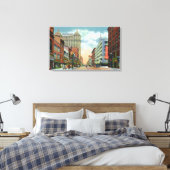 Noordelijk Uitzicht van de hoofdstraat Canvas Afdruk (Insitu (Slaapkamer))