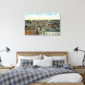 Noordelijk Uitzicht van de luchthaven van Main Str Canvas Afdruk (Insitu (Slaapkamer))