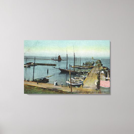 Noordelijk Uitzicht van East Harbour Canvas Afdruk (Voorkant)