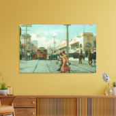 Noordelijk Uitzicht van Fillmore St van O'Farrell  Canvas Afdruk (Insitu (Woonkamer))