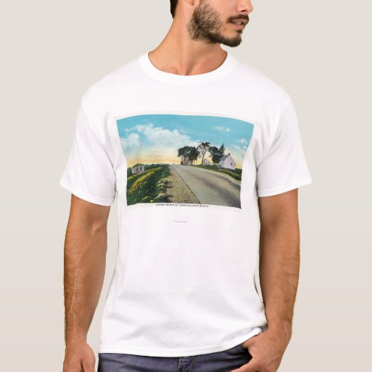 Noordelijk Uitzicht van het slagveld Saratoga T-shirt (Voorkant)