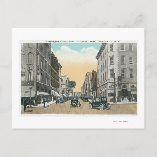 Noordelijk Uitzicht van Washington Street van Cour Briefkaart (Voorkant)