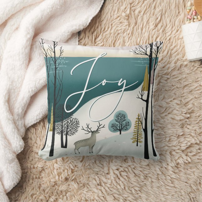 noordelijk winterwoud | Joy Woodland Christmas Kussen (Deken)