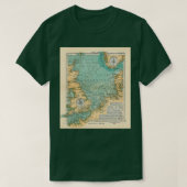  noordelijk Zee Viking amp Norse Routes Map 1906 T-shirt (Design voorkant)
