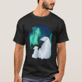 Noordelijke Aurora Borealis licht schattige polar T-shirt (Voorkant)
