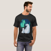 Noordelijke Aurora Borealis licht schattige polar T-shirt (Voorkant volledig)