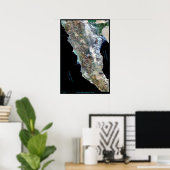 Noordelijke Baja California, Mexico-poster per sat Poster (Thuiskantoor)