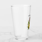 Noordelijke Barred Uil met Zonnebloemen Pint Glass Glas (Rechts)