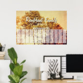 Noordelijke berken kunst verjaardagsposter poster (Thuiskantoor)