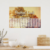 Noordelijke berken kunst verjaardagsposter poster (Keuken)