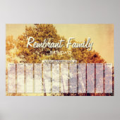 Noordelijke berkenbomen kunst verjaardagsposter poster (Voorkant)