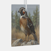 Noordelijke Bobwhite Glas Ornament (Voorkant Rechts)
