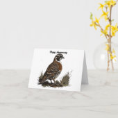Noordelijke Bobwhite Kaart (Gele Bloem)