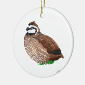 Noordelijke Bobwhite Keramisch Ornament (Links)