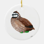Noordelijke Bobwhite Keramisch Ornament (Achterkant)