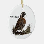 Noordelijke Bobwhite Keramisch Ornament (Rechts)