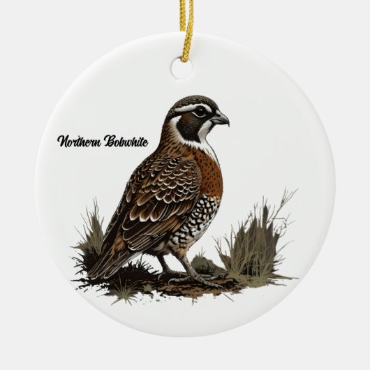 Noordelijke Bobwhite Keramisch Ornament (Voorkant)