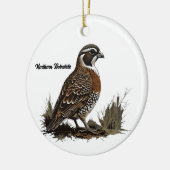 Noordelijke Bobwhite Keramisch Ornament (Links)